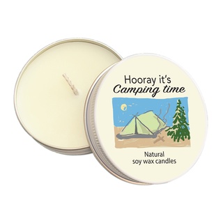 Summerstuff.marine - Hooray its camping time  soy wax candles (60g) เทียนหอม ไขถั่วหลวง ของขวัญ หอมตะไคร้หอม