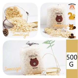 Sooangel  หนูแฮมสเตอร์ขี้เลื่อยไม้ 500G  ชุดกระต่ายทองหมีดัตช์มังกรแมวสัตว์เลี้ยงดับกลิ่นแผ่น