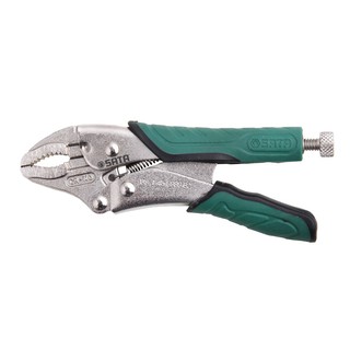 SATA คีมล็อกปากโค้งหุ้มยาง 10 นิ้ว Quick Release Curved Jaw Locking Pliers #71107