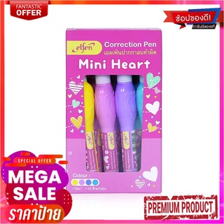 เอลเฟ่น ปากกาลบคำผิด 30 ม. x 12 ด้าม คละแบบ คละสีElfen Correction Pen 30 m Pack 12 pcs