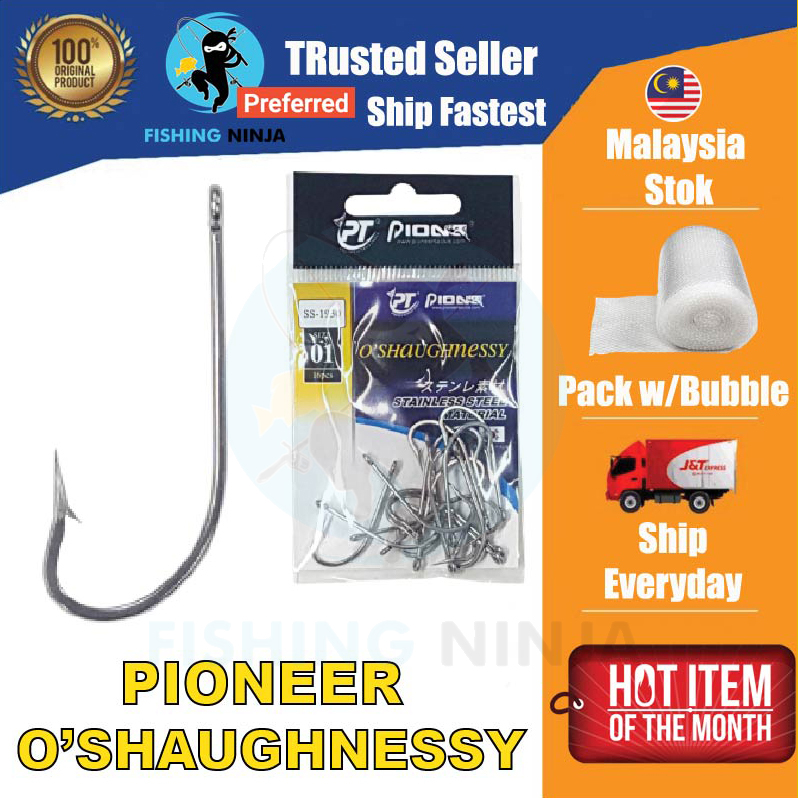 PIONEER OShaughnessy Hook Eco Pack Hi-Carbon Fishing Hook Mata Kail Fishing Hook