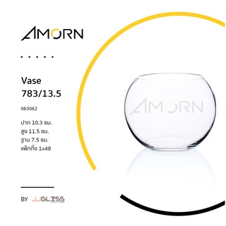 ( AMORN ) Vase 783 - แจกันแก้ว ทรงบอลลูน แฮนด์เมด