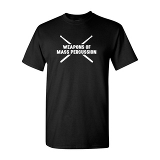 [S-5XL]เสื้อยืด พิมพ์ลาย Weapons of Mass Percussion Drummer สไตล์คลาสสิก ไม่ซ้ําใคร สําหรับผู้ชาย 241032