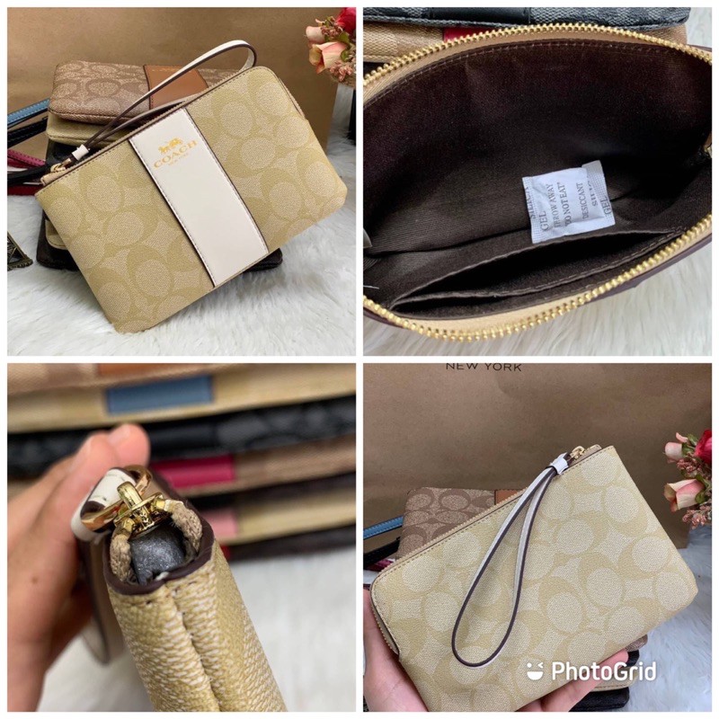 COACH 58035 CORNER ZIP WRISTLET