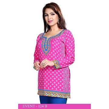 เครปพิมพ์ลายสั้น Kurti