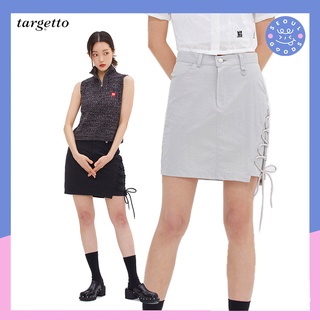 (พร้อมส่ง) กระโปรงสั้น Targetto - ASHMETRY LACE UP SKIRT