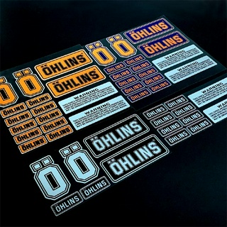 No . L093 Ohlins สติ๊กเกอร์สะท้อนแสงกันน้ําสําหรับตกแต่งหมวกกันน็อครถจักรยานยนต์