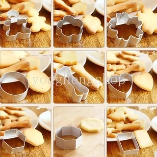 แม่พิมพ์อลูมิเนียมโลหะน่ารัก หลายรูปทรง สําหรับทําคุกกี้ บิสกิต เค้ก DIY
