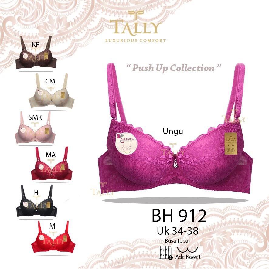 SALLY BRA BH PUSH UP 912 I THICK FOAM I WIRED I SIZE 34-38 | ถ้วย BI HOOK 2 I 3/4 ถ้วย