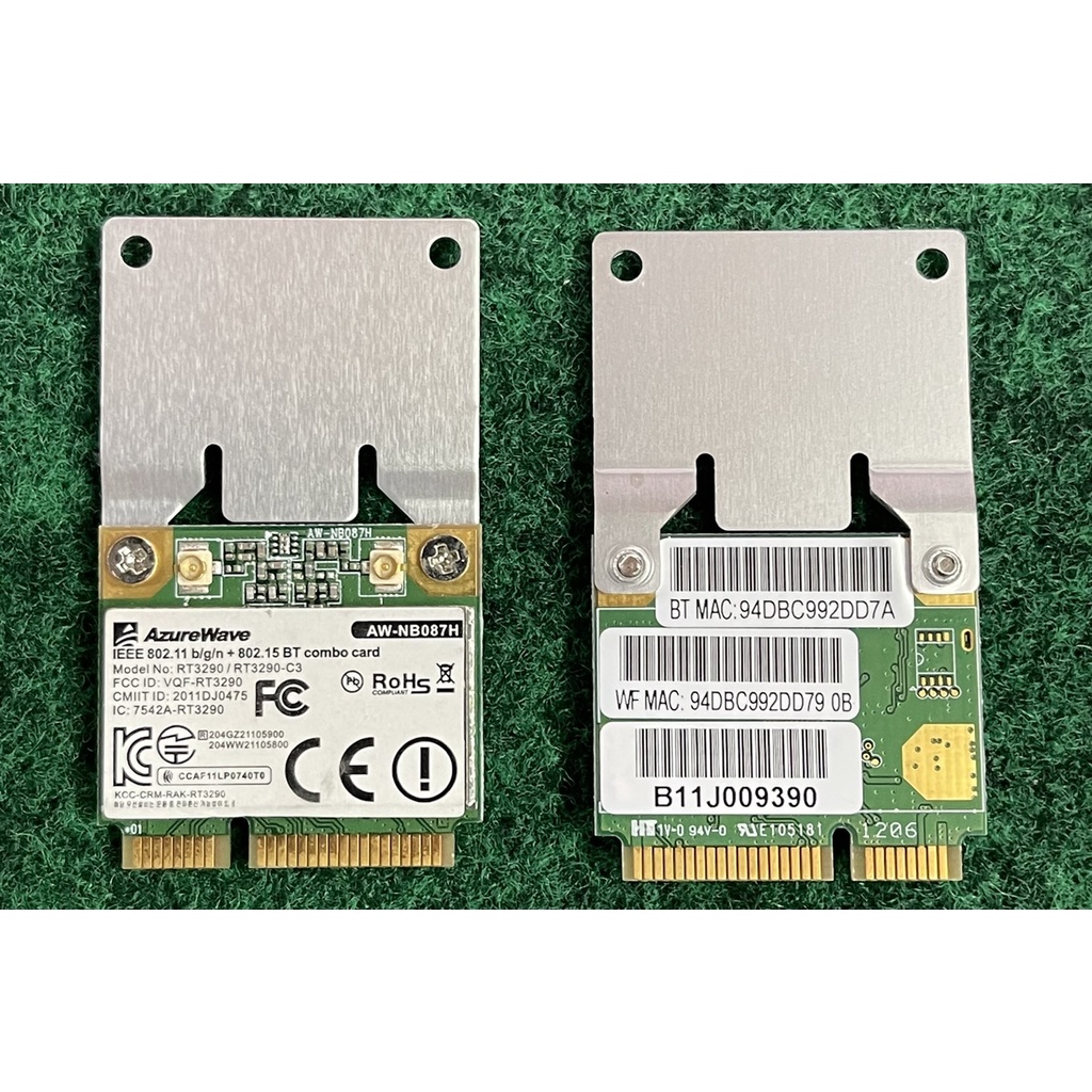 Card WiFi Notebook AW-NB087H , INTEL 7260HMW , INTEL 62205ANHMW ,  AR5B95 , RTL8191SE , TX2-RTL8191S