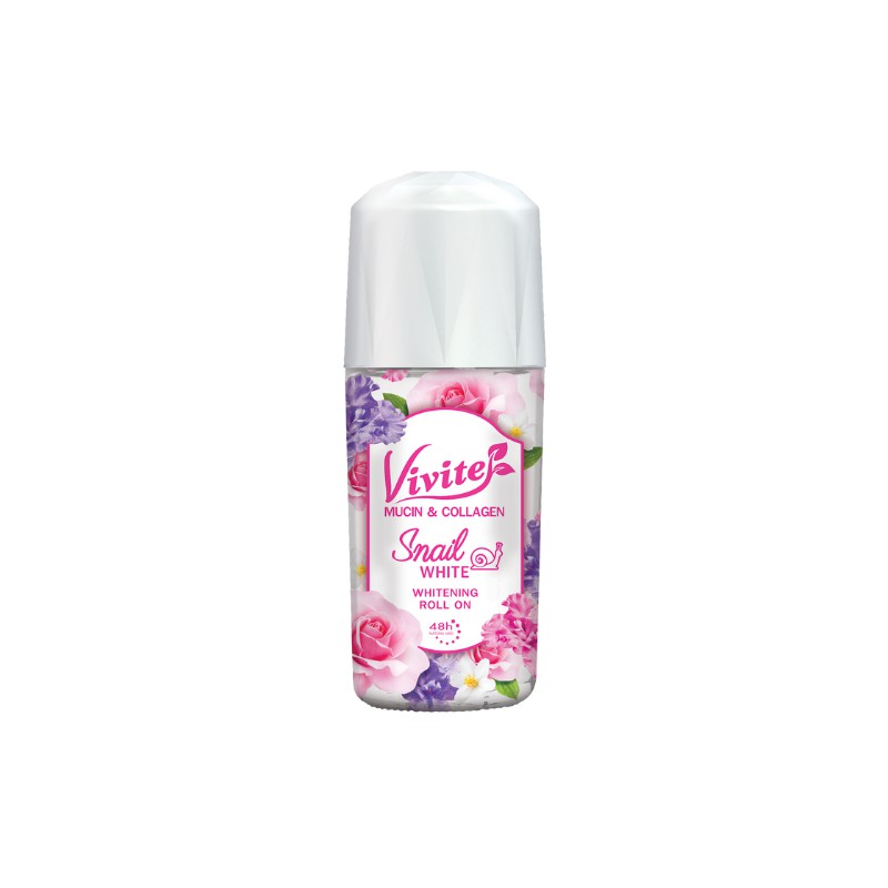 Vivite วีไวต์ ไวท์เทนนิ่ง โรลออน สเนล ไวท์ กลิ่น Floral ขนาด 45 มล.