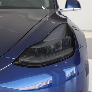 Tesla อุปกรณ์เสริมCar Headlam Taillam Tint TU rotective Film Transarent Blackened Decoration Sticker For Tesla Model 3 2