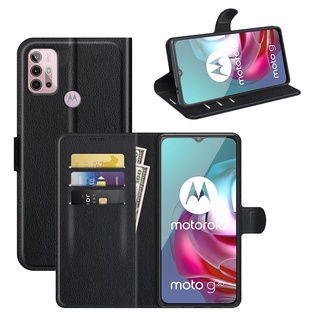 เคส Phone Case For Motorola MOTO G10/G30/G20 เคสหนัง เคสฝาพับ Stand Cover กรณี โทรศัพท์กรณี