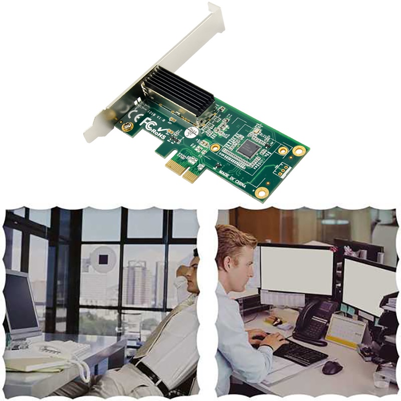 การ์ดเครือข่าย Pci-E X1 I210As Single Port Ethernet Sfp ออปติคอลเดี่ยว #7