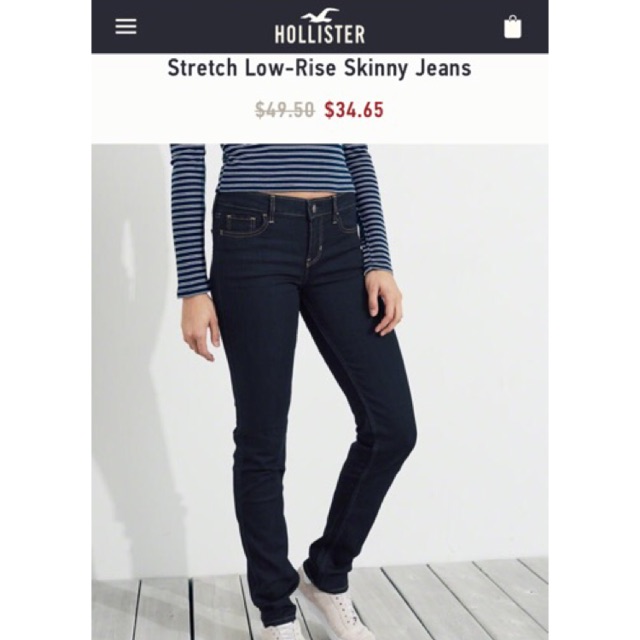 กางเกงยีนส์ขายาว Hollisterแท้💯