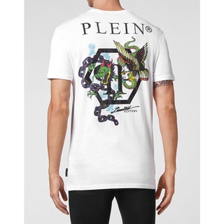 เสื้อยืดคอกลม แขนสั้น พิมพ์ลายโลโก้ Philipp Plein Sport สําหรับผู้ชาย