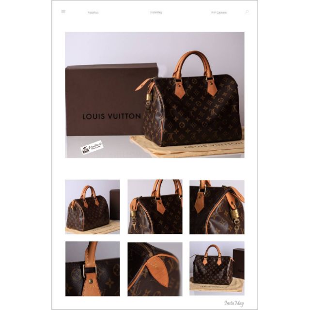 กระเป๋าหิ้ว​ กระเป๋าแฟชั่นมือสองยี่ห้อ​ Louis​ Vuitton​ ของแท้​ 100% Speedy​30​ Monogram
