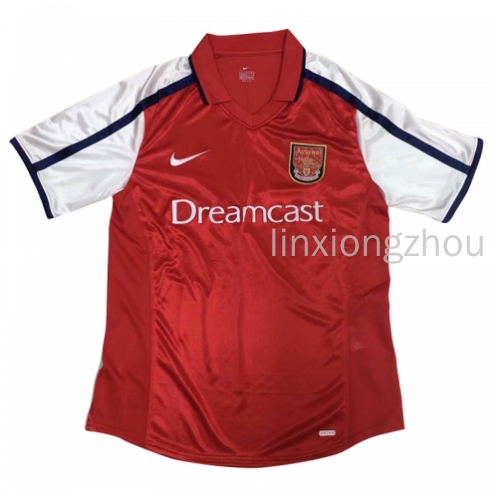เสื้อกีฬาแขนสั้น ลายทีมชาติฟุตบอล Arsenal 2000-01 ชุดเหย้า คุณภาพสูง สไตล์เรโทร