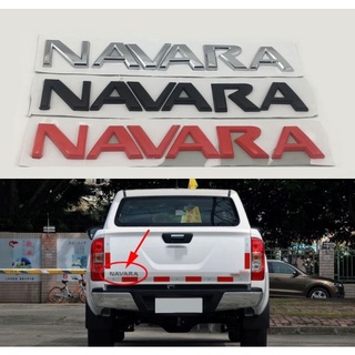 โลโก้ นาวาร่า นิสสัน สัดำด้าน black NAVARA Letters Rear Badge Emblem Sticker Decal For NISSAN