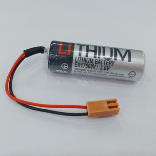 ER17500V 3.6V 17500 แบตเตอรี่ลิเธียมแบตเตอรี่ PLC เครื่องฉีดพลาสติกแบตเตอรี่ลิเธียมพร้อมปลั๊ก