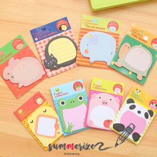 Post it sticky note pad โพสอิท ลายการ์ตูน น่ารักๆ 🐻🐘🐷🐼🐢🐰