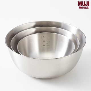 MUJI (มูจิ) ชามผสมสแตนเลส มี 3 ขนาดให้เลือก