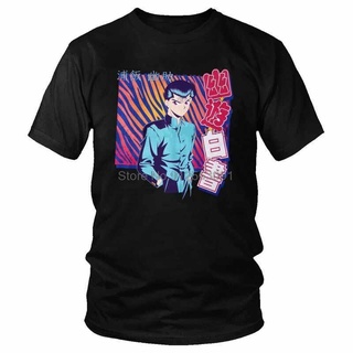 เสื้อยืดผ้าฝ้าย เสื้อยืดแขนสั้น พิมพ์ลาย Yu Yu Hakusho Yusuke Urameshi สไตล์วินเทจ ฮิปฮอป สําหรับผู้ชาย