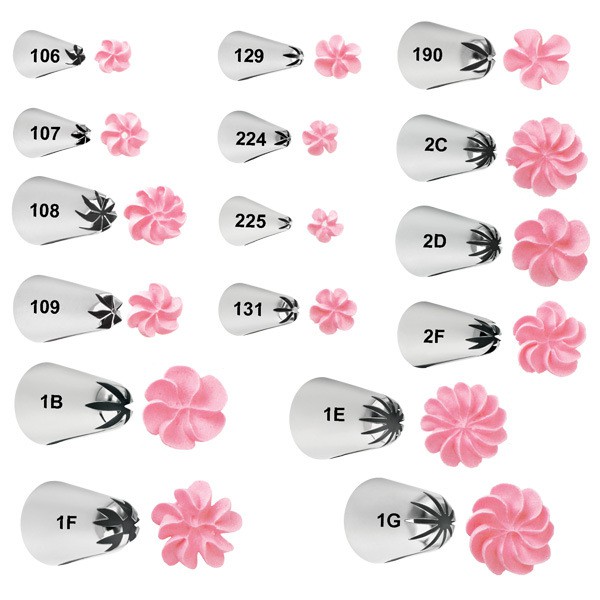 หัวบีบ 2C/2D/2F หัวบีบขนมเปียกปูน เอแคร์ คุกกี้