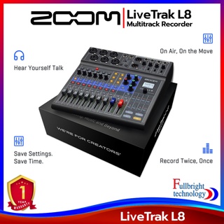 มิกเซอร์พร้อมเครื่องบันทึกเสียง Zoom LiveTrak L8 Multitrack Recorder รับประกันโดยศูนย์ไทย 1 ปี