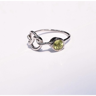 แหวนหยินหยาง พลอยเพอริดอท Peridot ring รหัส R124 #minimring