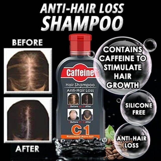 แชมพูหยุดผมร่วง แชมพูกันผมร่วง Caffeine Hair shampoo ลดการหลุดร่วงของเส้นผม ฟื้นฟูผมใหม่ ขนาด 200 มล