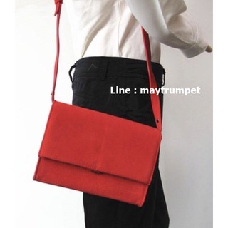 MANGO BAG กระเป๋าสะพาย MNG วัสดุกำมะหยี่สีแดงสด