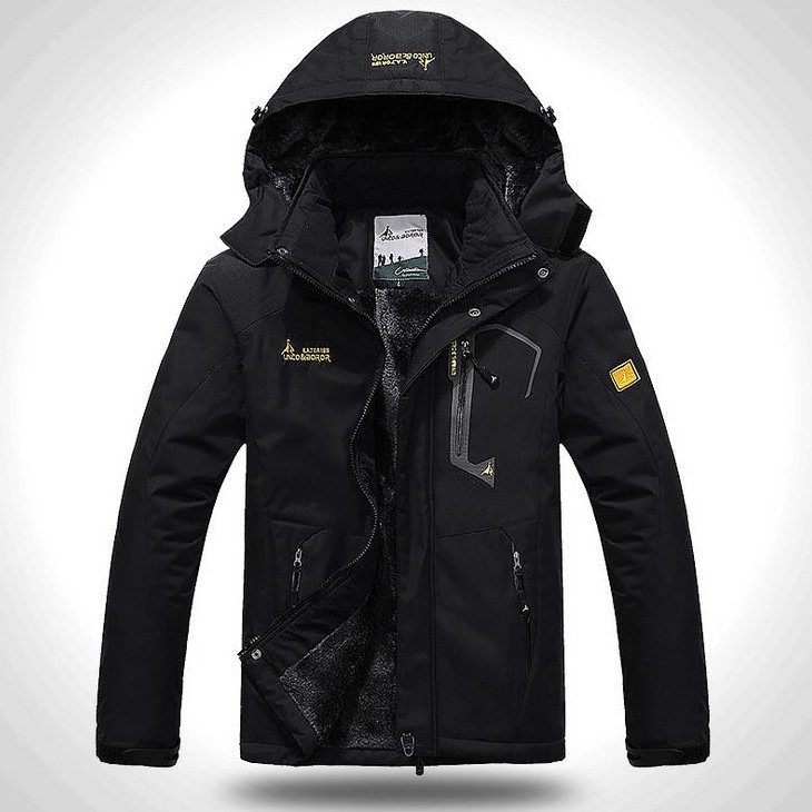 🔥หนามาก!🔥Outdoor Jacket เสื้อกันหนาวผู้ชาย ลุยหิมะติดลบ ซับขนนุ่ม ฮู้ดถอดได้ (10163MM)