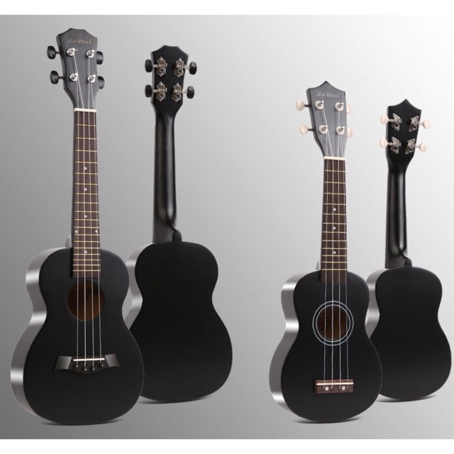 REAL PHOTO - สีดําด้าน UKULELE CONCERT และ SOPRANO