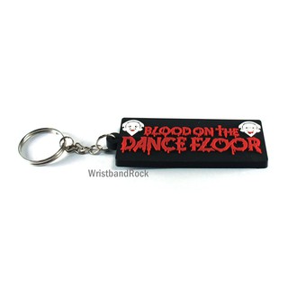 BLOOD ON THE DANCE FLOOR พวงกุญแจ ยาง ปั้มนูน อีโม ร็อค เมทัล BFR238