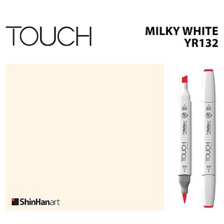 TOUCH TWIN BRUSH MARKER YR132 (MILKY WHITE) / มาร์คเกอร์หัวพู่กัน-หัวตัดขนาดกลาง รหัส YR132 (MILKY WHITE)