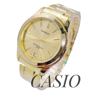 พร้อมกล่อง CASIO นาฬิกาข้อมือผู้ชาย (กันน้ำ) นาฬิกาผู้ชายกันน้ำ casioสีทอง นาฬิกาคาสิโอ้กันน้ำ สายเหล็ก RC704