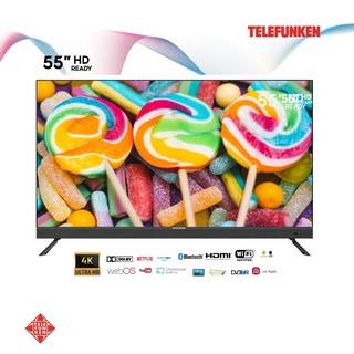 TELEFUNKEN 55นิ้ว N19 4K รุ่น JU55DS180S ลำโพงคู่ built ทีวี 55 นิ้ว inch Smart TV HD Youtube