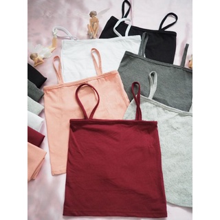 เสื้อสายเดี่ยวผู้หญิง ผ้านิ่ม ไม่บาง ใส่สบายคละสี
