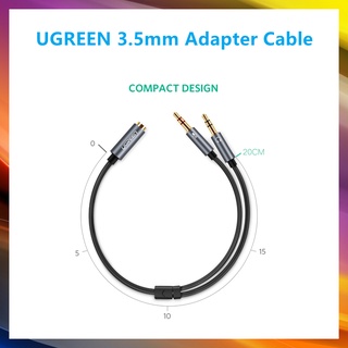 Ugreen 3.5mm Audio Adapter Cable อะแดปเตอร์สายเคเบิ้ลเสียงและไมโครโฟน 3.5 มม .สายต่อหูฟัง