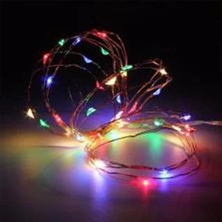 ไฟตกแต่ง LED 50 ดวง หยดน้ำ ใช้ถ่าน AA 3ก้อน 5เมตร หลายสี ไม่แถมถ่าน