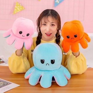 TIKTOK Toddle Octopus Plush ของเล่นน่ารัก Teeturtle Bipolar Reversible Octopus ตุ๊กตา Mood Switcher คริสต์มาสของขวัญ