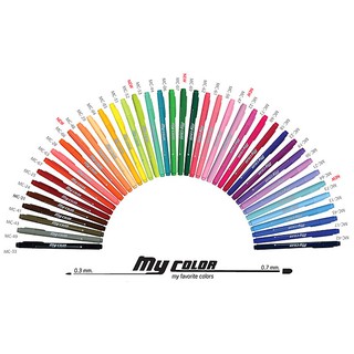 ปากกาสี 2 หัว my color2 Twin type Sign Pen (เลือกสีเองได้)