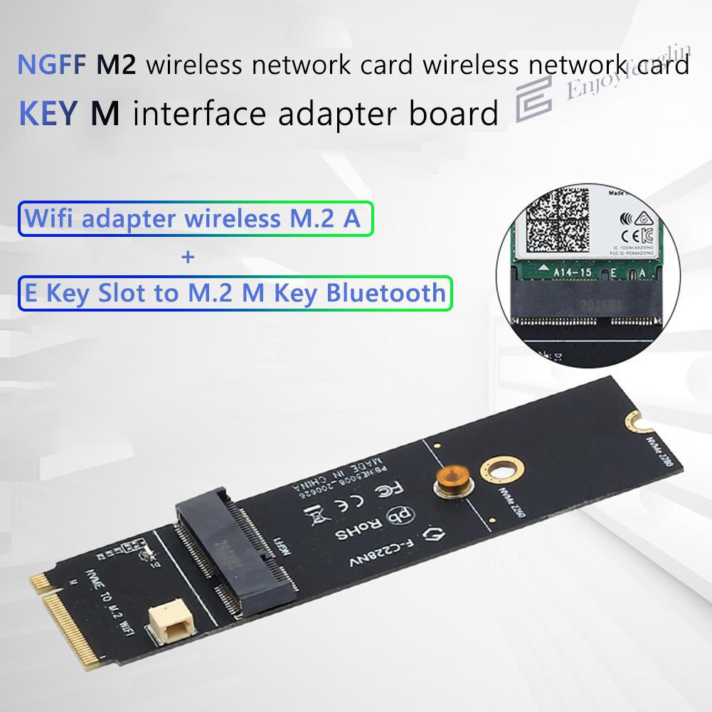 №➀（En） M.2 M Key to M2 A + E Key Slot PCIe Bluetooth WiFi Card Adapter for  AX200 9260AC TqzT | Shopee Thailand