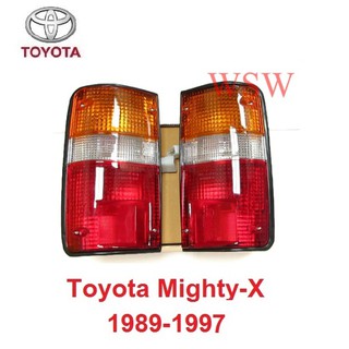 ไฟท้าย (ฝาสามสี) TOYOTA HILUX MIGHTY-X PICKUP MK3 TAIL LIGHT โตโยต้า ไมตี้เอ็กซ์ 1989 - 1997 ไฟรถ ไฟหลังรถ ไฟมุม 1995