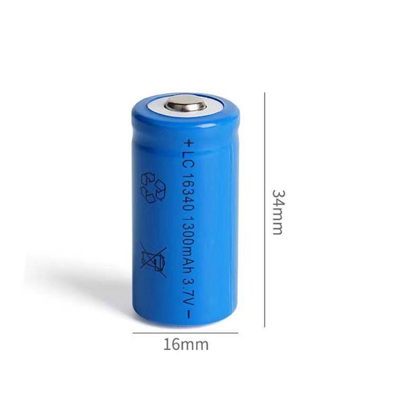 ถ่านชาร์จ Lithium เบอร์16340 / CR123A / LC16340 3.7V 1300mAh 2ก้อน