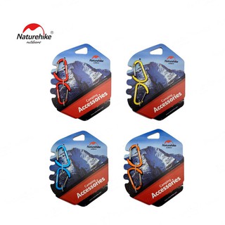 Naturehike D Shape Carabiner 4CM 2 ชิ้น คาราบิเนอร์ แขวนอุปกรณ์ NH15A004-H