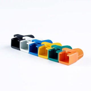 บูทแลน Boot RJ45 Cat6 100หัว(มีสีดำและสีดำ)