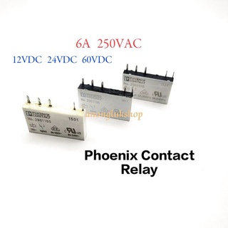 PHOENIX CONTACT รีเลย์ 5ขา 1NO+1NC กระแส 6A 250VAC  มี 12VDC 24VDC 60VDC