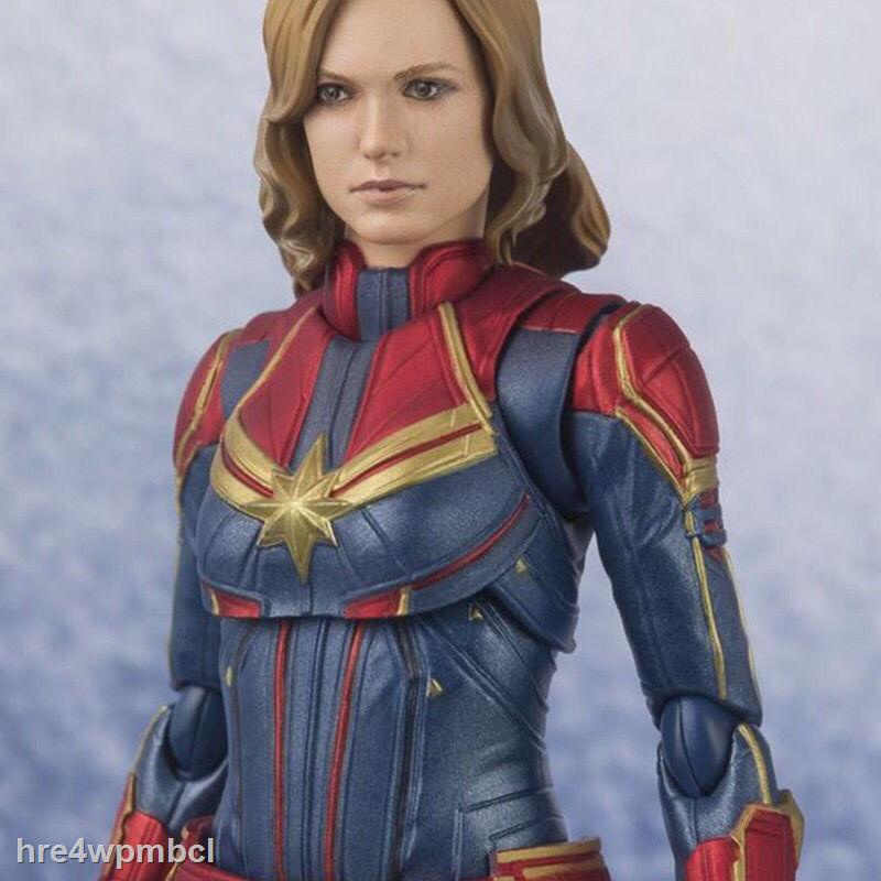 ถูกที่สุด□┅ในประเทศ shf Marvel Heroes Avengers 4 Captain Marvel สามารถสร้างของเล่นตุ๊กตาได้